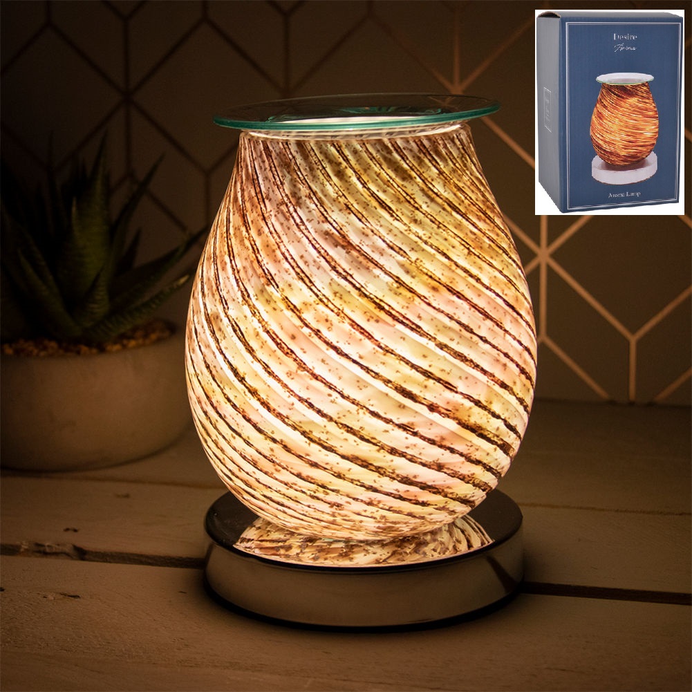 Aroma Oil/Wax Melt Electric Burner Touch Lamp (Glitter Swirl)